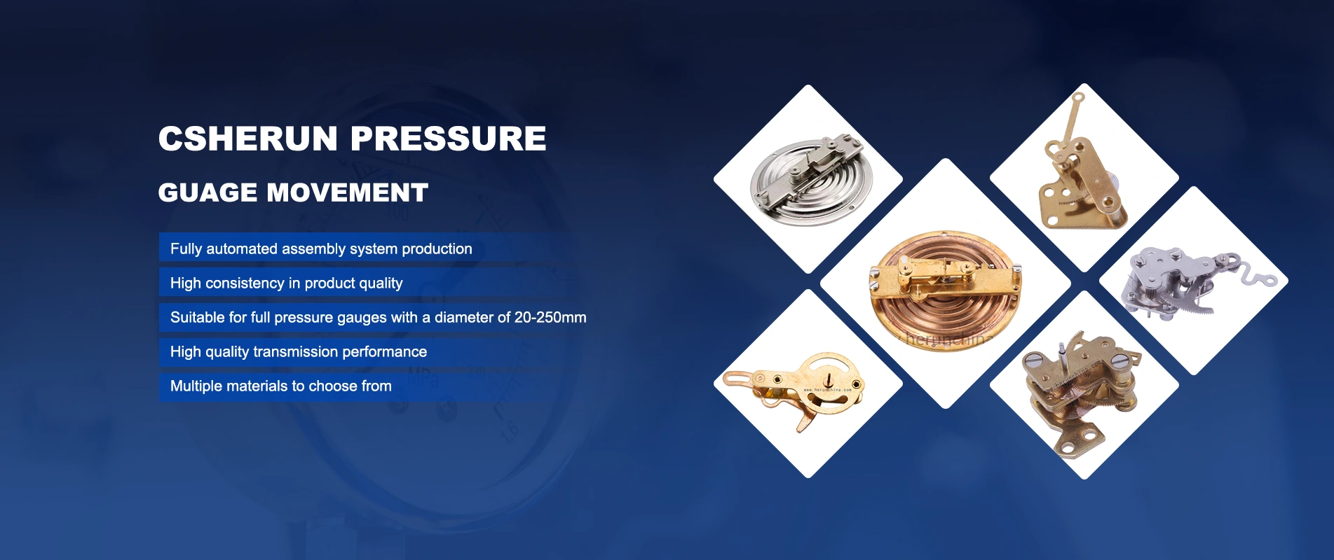 China Bourdon Tube Pressure Gauge